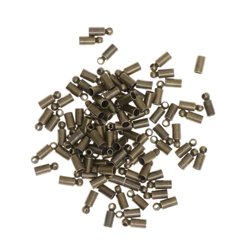 FIXOSHEE 100 Stück Kupfer Quetschperlen Endkappen Rund Lederband Crimp Verschlüsse Schmuckverbinder für DIY Armbänder Halsketten Bastelperlen Auffädeln Zubehör FIXOSHEE 100 Stück Kupfer Quetschperlen Endkappen Rund Lederband Crimp Verschlüsse Schmuckverbinder für DIY Armbänder Halsketten Bastelperlen Auffädeln Zubehör von FIXOSHEE