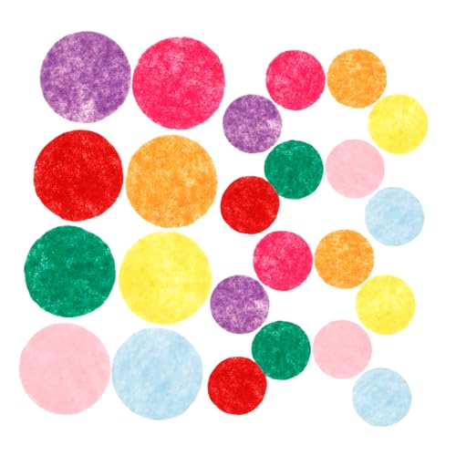FIXOSHEE 100 Stück Runde Filzunterlagen Vliesstoff Bunte DIY Bastelmaterialien für Simulation Blumen Filz Pads für Handarbeiten und Nähprojekte von FIXOSHEE