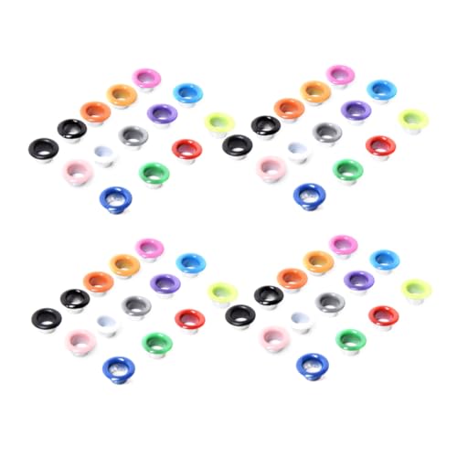 FIXOSHEE 100 Stück Teiliges Grommet Eyelets Kit Bunte Metall Ösen Set für Kleidung Taschen Vorhänge DIY Handwerk Robustes Metall Vielseitig Einsetzbar für Zuhause Büro Laden Gemischte von FIXOSHEE