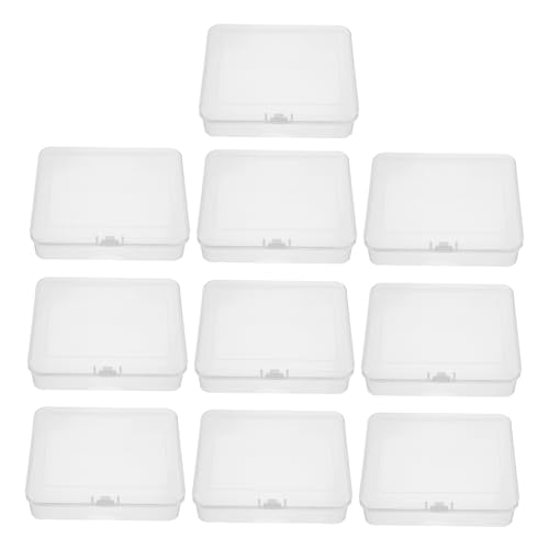 FIXOSHEE 10stücke Aufbewahrungsbox Aus Kunststoff Mit Klappdeckel Transparente Mini-plastikbox Für Perlen Schmuckherstellung Basteln Und Kleine Gegenstände Platzsparende Lösung Für von FIXOSHEE