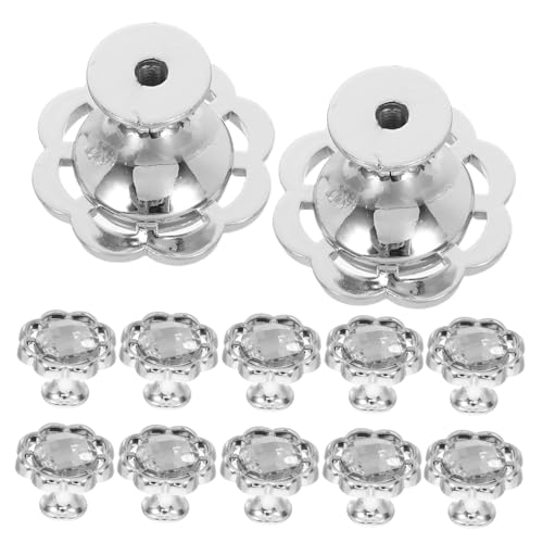 FIXOSHEE 12 Stück Teiliges Dekorative Blumenschrankgriffe mit Strasssteinen Stilvolle Möbelknöpfe für Kleiderschränke Einfache Montage Silberfarben Modernes Design FIXOSHEE 12 Stück Teiliges Dekorative Blumenschrankgriffe mit Strasssteinen Stilvolle Möbelknöpfe für Kleiderschränke Einfache Montage Silberfarben Modernes Design von FIXOSHEE