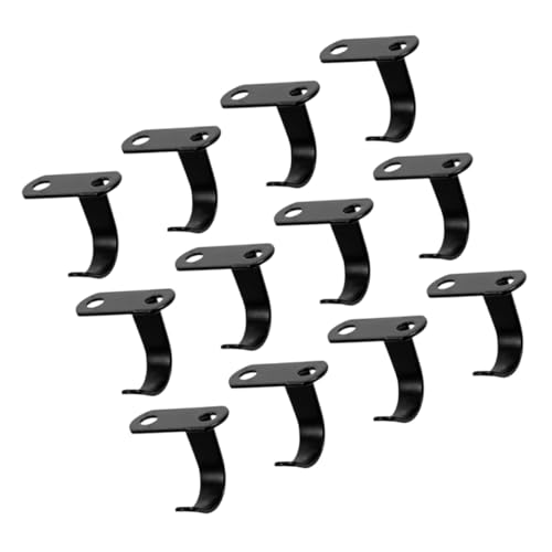 FIXOSHEE 12 Stück Teiliges Edelstahl Unterregalhaken Schraubmontage Schwerlast Kleiderhaken für Badezimmer Küche Schrank Garderobe Wandhaken Robust Kompakt Langlebig von FIXOSHEE