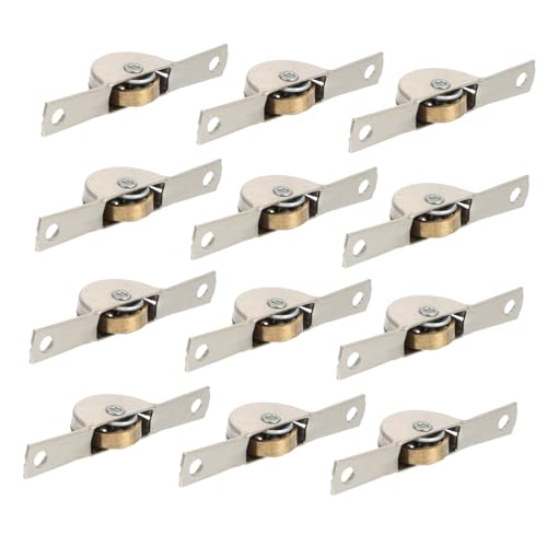 FIXOSHEE 12 Stück Teiliges Einzelrad Robustem Metallhalter Rostfrei Einfache Montage Geeignet für Schrank Fenster Möbel und Schiebetüren FIXOSHEE 12 Stück Teiliges Einzelrad Robustem Metallhalter Rostfrei Einfache Montage Geeignet für Schrank Fenster Möbel und Schiebetüren von FIXOSHEE