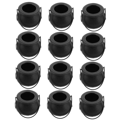 FIXOSHEE 12 Stück Teiliges Halloween Süßigkeiten Eimer Klein Schwarz mit Henkel Handlicher Candy Bucket für Trick Treat Party Süßigkeitenhalter Hexenmotiv Design für Halloween Dekoration FIXOSHEE 12 Stück Teiliges Halloween Süßigkeiten Eimer Klein Schwarz mit Henkel Handlicher Candy Bucket für Trick Treat Party Süßigkeitenhalter Hexenmotiv Design für Halloween Dekoration von FIXOSHEE