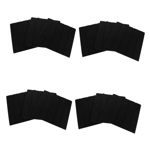FIXOSHEE 12 Stück Teiliges Schwarz Selbstklebend Polyethylen Schallabsorber mit Vertikalem Streifenmuster für Wand und Decke Büro Studio Schule Noise Reduction von FIXOSHEE