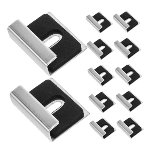 FIXOSHEE 12 Stück Teiliges Spiegelhalter Clips Robuste Klammern zur Wandmontage Stabile Glashalter für Badezimmer Rahmenlose Spiegel Einfache Installation Kompakte Eckige Form von FIXOSHEE
