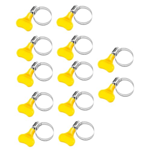 FIXOSHEE 12 Stück Teiliges Verstellbare Kunststoff schlauchschellen mit Handdrehsicherung Langlebige Schlauchbefestigungen Schläuche aus Robustem Kunststoff Geeignet für Innen Außenbereich von FIXOSHEE