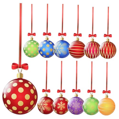 FIXOSHEE 12 Stück Teiliges Weihnachtsmagnet- Bunte Kühlschrankmagnete mit Weihnachtlichem Motiv Leichte Kreative Magnete zur Festlichen Dekoration von Kühlschrank und Garage für Familie und von FIXOSHEE