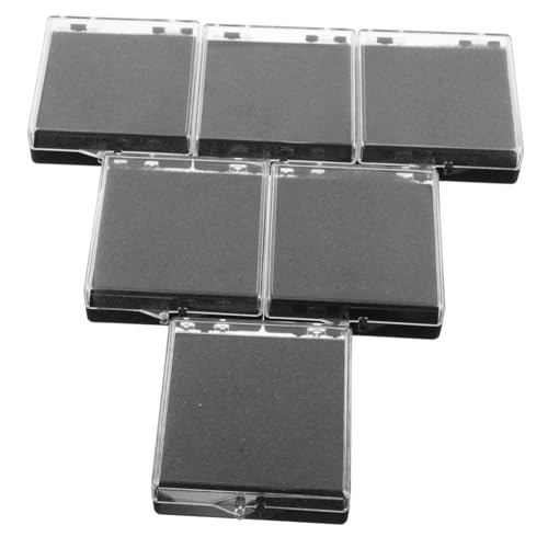 FIXOSHEE 12 Stück Transparente Kunststoffbox Behälter anzeigen Abzeichen Vitrine brosche aufbewahrungshalter Pin-Display-Halter Pin-Halter-Organizer Abzeichen Brosche Etui Plastik Schwarz von FIXOSHEE