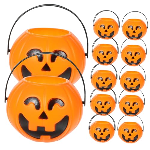FIXOSHEE 18 Stück Teiliges Halloween Süßigkeiten Eimer mit Kürbis-design Tragbare Party-tüten mit Griff Leichter Kunststoff Süßigkeitenhalter für Halloween Dekoration und Feststimmung FIXOSHEE 18 Stück Teiliges Halloween Süßigkeiten Eimer mit Kürbis-design Tragbare Party-tüten mit Griff Leichter Kunststoff Süßigkeitenhalter für Halloween Dekoration und Feststimmung von FIXOSHEE
