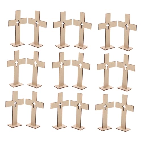 FIXOSHEE 18stücke Holzkreuz Zum Basteln Kleine Tischdekoration Für Heilige Anlässe Stehendes Kreuz Zum Osterbasteln Religiöses DIY-Ornament Aus Holz FIXOSHEE 18stücke Holzkreuz Zum Basteln Kleine Tischdekoration Für Heilige Anlässe Stehendes Kreuz Zum Osterbasteln Religiöses DIY-Ornament Aus Holz von FIXOSHEE