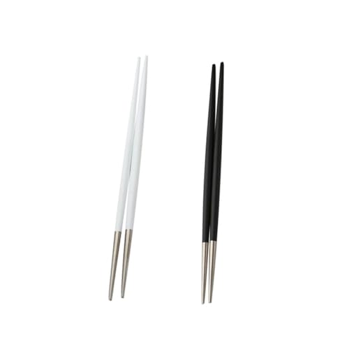 FIXOSHEE 2 Paare Japanische Edelstahl Spitzkopfstäbchen Langlebig Leicht Tragbar Praktische Sushi Essstäbchen für Zuhause Picknick und Reisen Modernes Design Schwarz Silber und Silber FIXOSHEE 2 Paare Japanische Edelstahl Spitzkopfstäbchen Langlebig Leicht Tragbar Praktische Sushi Essstäbchen für Zuhause Picknick und Reisen Modernes Design Schwarz Silber und Silber von FIXOSHEE
