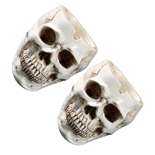FIXOSHEE 2 STK. Halloween Schädel Deko aus Langlebigem Harz Gruseliges Schädelkopf Ornament für Zuhause Büro und Party Sorgt für Schaurige Festtagsstimmung Vielseitig Einsetzbar als FIXOSHEE 2 STK. Halloween Schädel Deko aus Langlebigem Harz Gruseliges Schädelkopf Ornament für Zuhause Büro und Party Sorgt für Schaurige Festtagsstimmung Vielseitig Einsetzbar als von FIXOSHEE