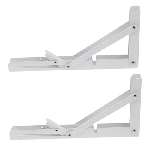 FIXOSHEE 2 STÜCK Klappkonsole Dreieckiges Edelstahl Regalträger Faltbar Schwerlast Wandmontage für Küche Werkstatt und Zuhause von FIXOSHEE