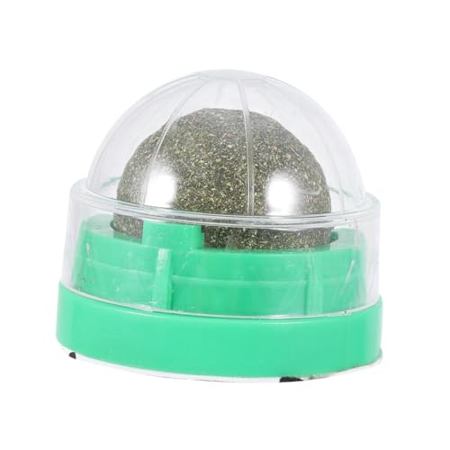 FIXOSHEE 2 STÜCK Rotierender Katzenminze Ball Natürlicher Katzensnack mit Catnip Fördert Verdauung und Zahnreinigung Langlebiges zum Ankleben Interaktives Kauball für Katzen Grün von FIXOSHEE