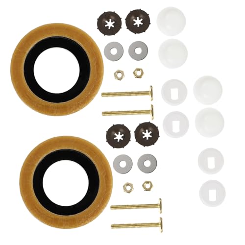 FIXOSHEE 2 Sätze Wc sitz Befestigungsschrauben und Dichtungsringe aus Edelstahl und Kunststoff Robustes Schraubenset für Einfache Montage und Langlebige Toilettensitz installation von FIXOSHEE