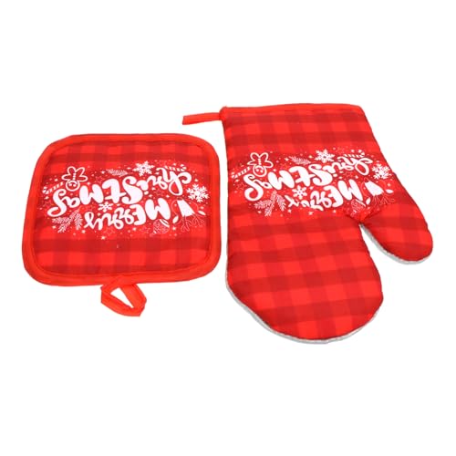 FIXOSHEE 2 Sätze Weihnachtliche Ofenhandschuhe und Isolierpads Teilig Hitzebeständig und Verbrühend aus Komfortablem Polyester für Mikrowelle und Backofen Rot Karierte Weihnachtsmotive FIXOSHEE 2 Sätze Weihnachtliche Ofenhandschuhe und Isolierpads Teilig Hitzebeständig und Verbrühend aus Komfortablem Polyester für Mikrowelle und Backofen Rot Karierte Weihnachtsmotive von FIXOSHEE