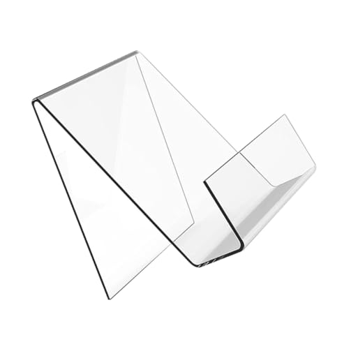 FIXOSHEE 2 Stück Acryl Display Regal Transparent Rutschfester Kalenderhalter und Buchständer mit Schrägem Winkel für Schreibtisch und Ladentheke von FIXOSHEE