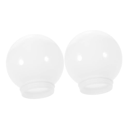 FIXOSHEE 2 Stück Acryl Lampenschirm Kugelförmig Øcm Ersatz Lampenabdeckung Deckenleuchte Pendelleuchte Dekorativer Lampenschirm mit Gewindemontage für Wohnzimmer Schlafzimmer von FIXOSHEE