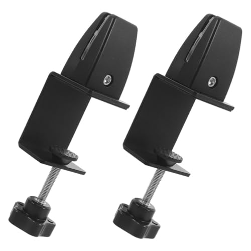 FIXOSHEE 2 Stück Aluminium Legierung Tischtrennwand Klemme Verstellbare Sichtschutz für Schreibtisch Stabile ohne Bohren für und Homeoffices Schwarz von FIXOSHEE