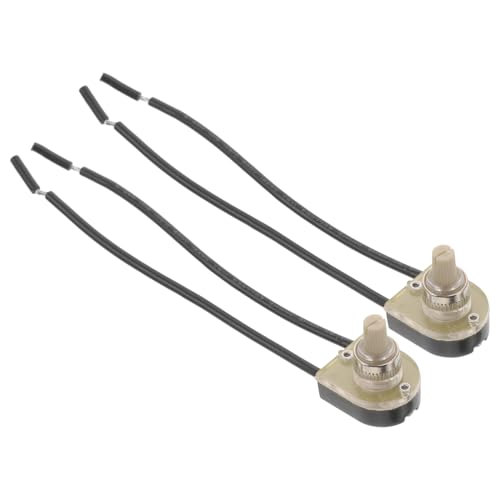 FIXOSHEE 2 Stück Drehschalter für Schreibtischlampen Drehbar Bakelit Lichtknopf Schalter Ersatz für Schwarze Tischlampen Zubehör Einfache Montage von FIXOSHEE