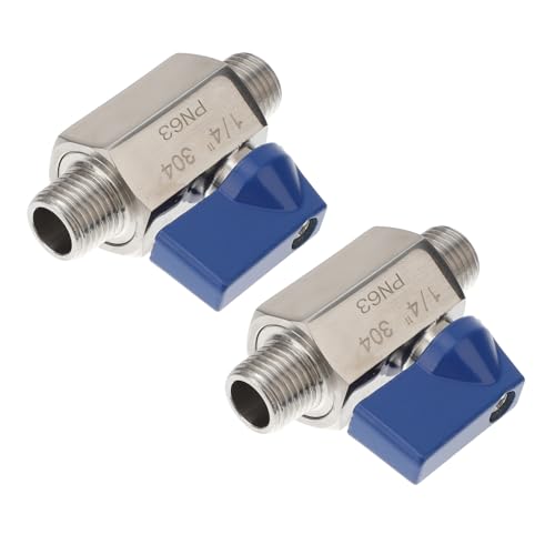 FIXOSHEE 2 Stück Edelstahl Kugelhahn Außengewinde Absperrventil Rohrverbinder Schlauchkugelhahn Stabil Installieren für Wasser und Gas FIXOSHEE 2 Stück Edelstahl Kugelhahn Außengewinde Absperrventil Rohrverbinder Schlauchkugelhahn Stabil Installieren für Wasser und Gas von FIXOSHEE