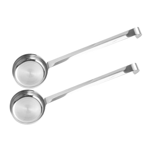 FIXOSHEE 2 Stück Edelstahl Soßenkellen mit Langem Griff Flache Pizzasoßen Servierlöffel Spülmaschinenfest Glatte Oberfläche für Dressing Backen und Küchengebrauch FIXOSHEE 2 Stück Edelstahl Soßenkellen mit Langem Griff Flache Pizzasoßen Servierlöffel Spülmaschinenfest Glatte Oberfläche für Dressing Backen und Küchengebrauch von FIXOSHEE
