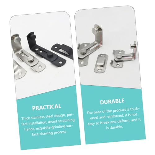 FIXOSHEE 2 Stück Edelstahl Türriegel Verschleißfest Drehbarer Flip Latch Verstärkte Verbindung Langlebig Sicherer Schiebetür Scheunentorverschluss für Haus und Garten FIXOSHEE 2 Stück Edelstahl Türriegel Verschleißfest Drehbarer Flip Latch Verstärkte Verbindung Langlebig Sicherer Schiebetür Scheunentorverschluss für Haus und Garten von FIXOSHEE