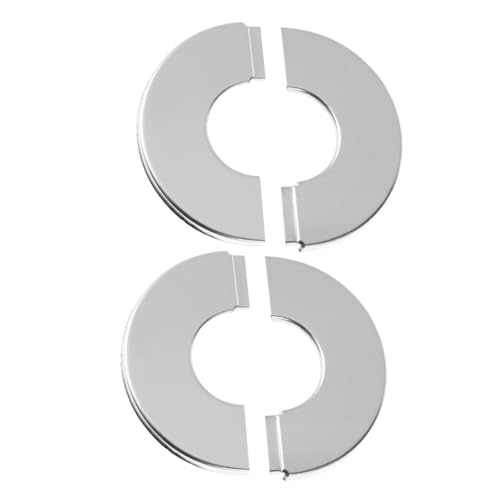 FIXOSHEE 2 Stück Edelstahl Wandflansch Abdeckplatte Öffnung Selbstklebend Rohrabdeckung für Heizungsventile Duscharmaturen und Wasserhähne Robust und Einfach zu Montieren von FIXOSHEE