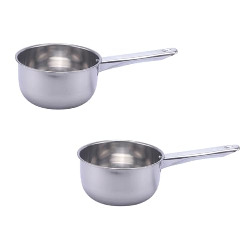 FIXOSHEE 2 Stück Edelstahl Wasserlöffel Lange Griffe Verdickt und Vertieft Spülfreundlich mit Aufhängeöse Hitzebeständig Küchenwerkzeug für Kochen und Ausgießen von FIXOSHEE