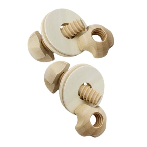 FIXOSHEE 2 Stück Einstellbare Holzschrauben Abnehmbare Schrauben aus mit Tiefem Gewinde Robuste Befestigung für Vogelkäfig Haustierspielzeug und DIY Holzprojekte von FIXOSHEE