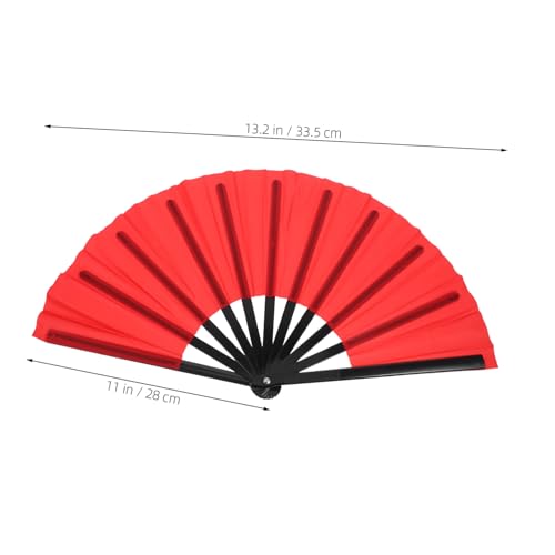 FIXOSHEE 2 Stück Faltbarer Handfächer Tragbarer Leichter Klappfächer für Tai Chi Performance und Sportveranstaltungen Langlebiger Chinesischer Handventilator mit Feiner Verarbeitung und von FIXOSHEE