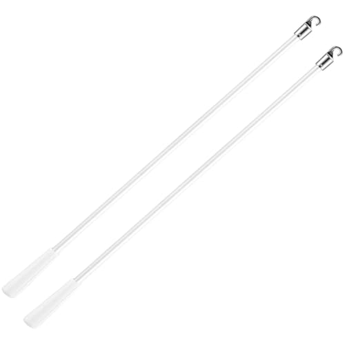 FIXOSHEE 2 Stück Fiberglas Gardinenstab mit Ergonomischem Griff und Robustem Legierungshaken Einsetzbarer Jalousien Öffner für Einfache Licht und Temperaturregelung von FIXOSHEE