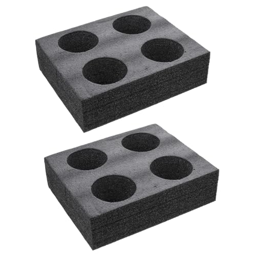 FIXOSHEE 2 Stück Getränkehalter aus Dickem Fach Becherträger Tablett für Kalte Heiße Getränke Stabiler Halter für Milchtee Kaffee Outdoor Cup Tray Schwarz von FIXOSHEE