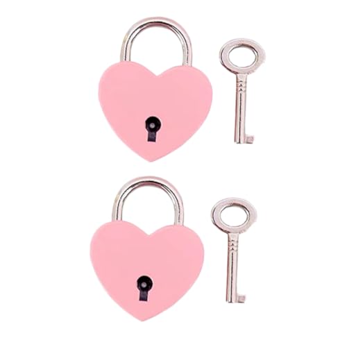FIXOSHEE 2 Stück Herzförmiges Vorhängeschloss Tragbares Schloss für Koffer Schließfächer und Reiseutensilien für Valentinstag und Besondere Anlässe FIXOSHEE 2 Stück Herzförmiges Vorhängeschloss Tragbares Schloss für Koffer Schließfächer und Reiseutensilien für Valentinstag und Besondere Anlässe von FIXOSHEE