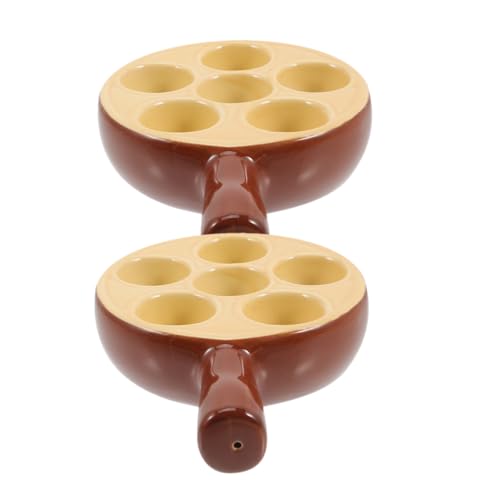 FIXOSHEE 2 Stück Keramik Escargot Backform mit Speziellen Löchern Hitzebeständig Glasiert Teiliges Schnecken und Meeresfrüchte Serviergeschirr für Zuhause Restaurant Grill und von FIXOSHEE