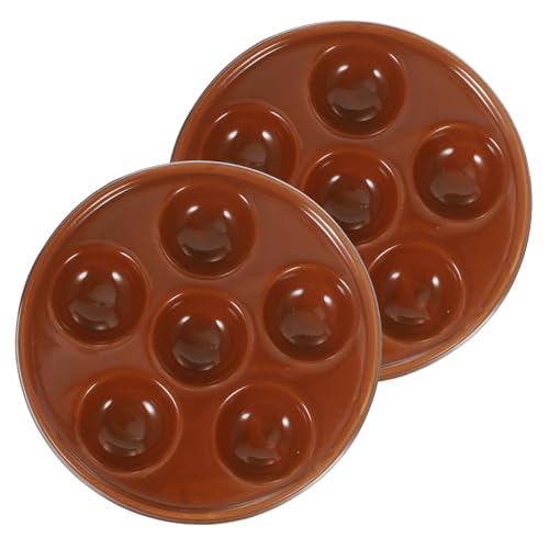 FIXOSHEE 2 Stück Keramik Escargot Teller Schnecken Backform Ofen und Herdgeeignet Glatte Oberfläche Leicht zu Reinigen Für Französische Gerichte Muschelgerichte und Sushi von FIXOSHEE