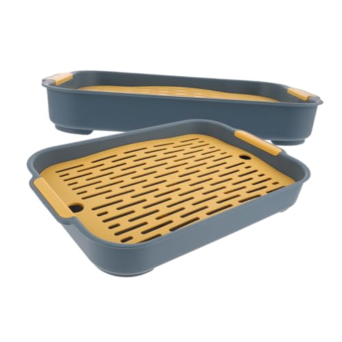 FIXOSHEE 2 Stück Kleintier Toilette aus Langlebigem Rechteckige Katzentoilette für Kaninchen Meerschweinchen und Hamster rutschfest Große Kapazität Trainingsgeeignet Gelb FIXOSHEE 2 Stück Kleintier Toilette aus Langlebigem Rechteckige Katzentoilette für Kaninchen Meerschweinchen und Hamster rutschfest Große Kapazität Trainingsgeeignet Gelb von FIXOSHEE