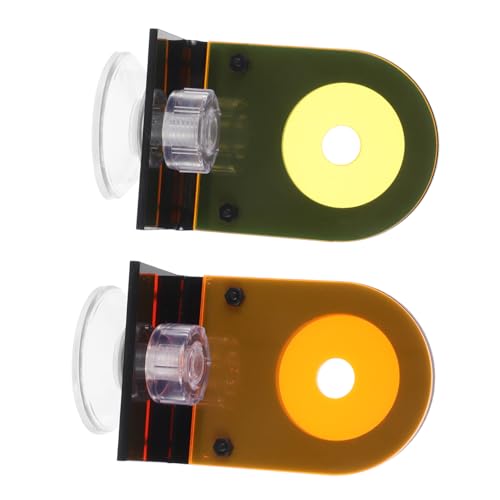 FIXOSHEE 2 Stück Korallenhalter mit Saugnapf Verstellbares Racksystem für Aquarien Fluoreszierendes Langlebiges Frags Basis Passend für Sango und Lebende Korallen von FIXOSHEE