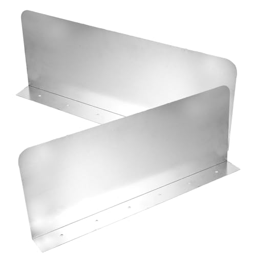FIXOSHEE 2 Stück Küchen Spülbecken Spritzschutz Guard Teiliges Metall Spritz Baffle Board für Verschiedene Spülbecken Installieren Langlebig und Pflegeleicht von FIXOSHEE