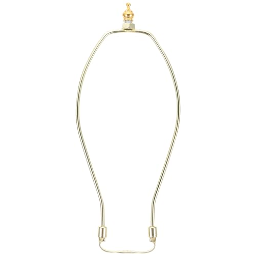FIXOSHEE 2 Stück Lampenhalter Hornform Goldfarbig Verchromt Stabile Metallfassung Lampenharfe für Steh Tischlampen Dekorativer Lampenrahmen Langlebig Einfach zu Montieren von FIXOSHEE