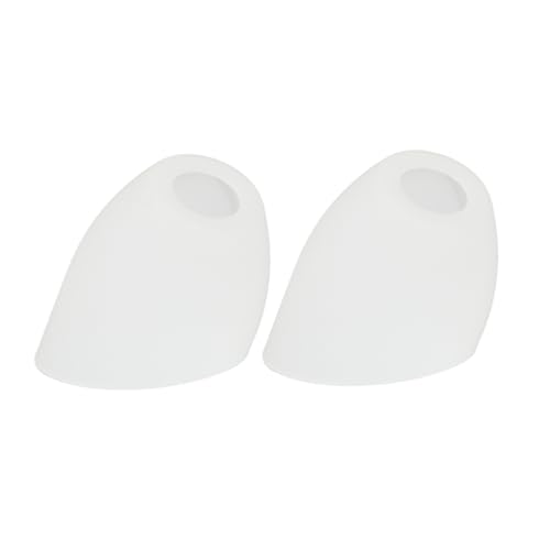 FIXOSHEE 2 Stück Plastik Lampenschirm Schräger Lampenabdeckung Lampenschirm Ersatz für Wandleuchte Kunststoff Lamp Shade Cover Mittelöffnung Weiß Langlebig und Staubschutz von FIXOSHEE