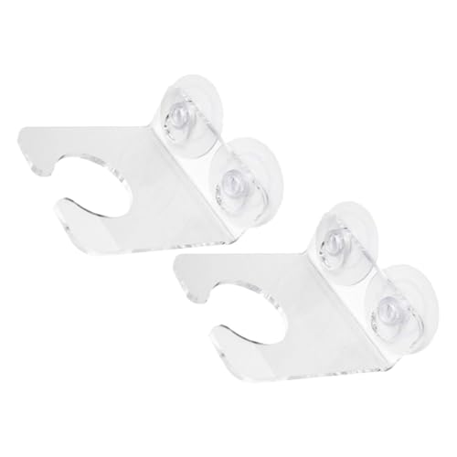 FIXOSHEE 2 Stück Praktischer Acryl Weinglashalter mit Starker Saugnapfhalterung Badewannen Weinhalter Transparent Hängendes Weinregal für Dusche und Bad Installieren Stabil und Langlebig von FIXOSHEE