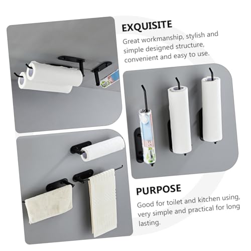 FIXOSHEE 2 Stück Praktischer Papierrollenhalter Wandmontage No Punching aus Platzsparend für Küchen Toilettenpapier Installieren Modernes Design Langlebig und Kratzfrei von FIXOSHEE