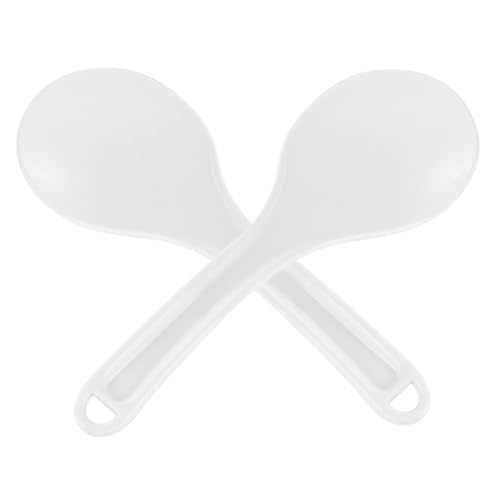FIXOSHEE 2 Stück Reislöffel aus Robustem Glatte Oberfläche Antihaftbeschichtet Hitzebeständig Spülmaschinenfest Ergonomischer Griff für Reiskocher und Täglichen Gebrauch Küche von FIXOSHEE