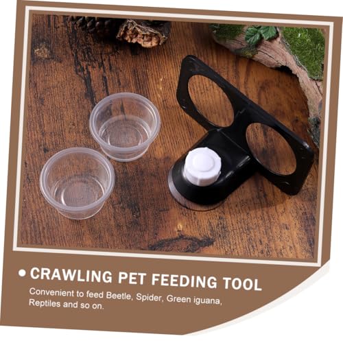 FIXOSHEE 2 Stück Reptilien Futternapf mit Saugnapf Anti Flucht Futterbehälter für Terrarien aus Leichtem Langlebigem Material Geeignet für Glas Acrylboxen Kratzfrei und Praktisch für von FIXOSHEE