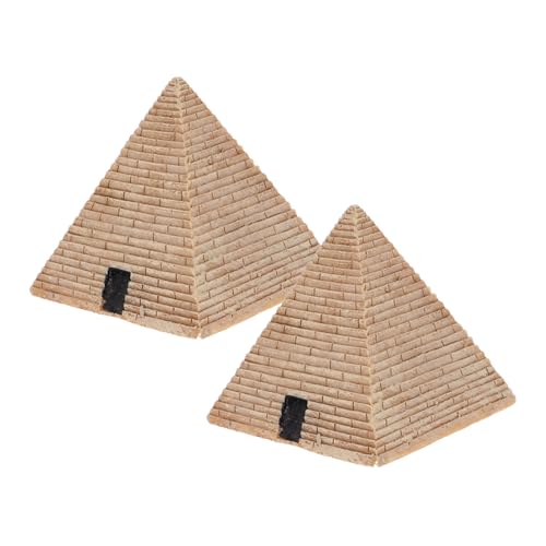 FIXOSHEE 2 Stück Resin Pyramid Ornament Dekorative Ägyptische Tischskulptur Stilvolles Heimdekor Geeignet als Geschenk für Kultur Kunstliebhaber FIXOSHEE 2 Stück Resin Pyramid Ornament Dekorative Ägyptische Tischskulptur Stilvolles Heimdekor Geeignet als Geschenk für Kultur Kunstliebhaber von FIXOSHEE