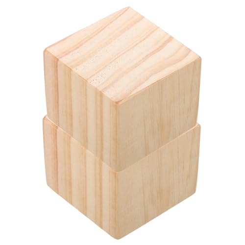 FIXOSHEE 2 Stück Robuste Holz Möbelerhöhungen rutschfest für Bett Sofa Schrank Stabile Untersetzer für Möbelbeine Schützt Boden vor Kratzern Vielseitig für Waschmaschine und Couch Geeignet von FIXOSHEE
