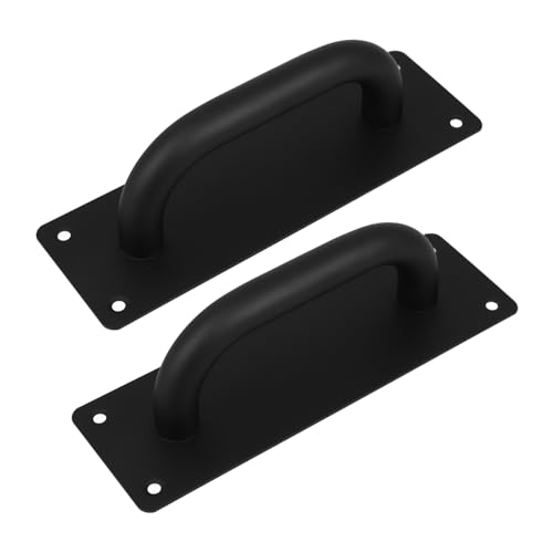 FIXOSHEE 2 Stück Schwarzer Edelstahl Push Pull Türgriff Robuster Oberfläche Montagegriff für Brandschutztüren Schiebetüren und Durchgangstüren mit Ergonomischem Design für Komfortable von FIXOSHEE