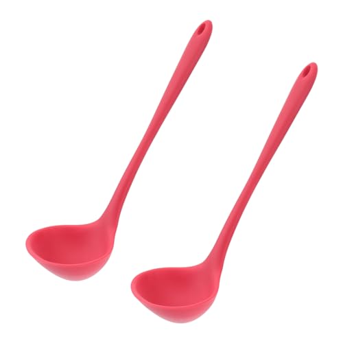 FIXOSHEE 2 Stück Silikon Suppenlöffel Rot Antihaftbeschichtet Hitzebeständig Einteiliges Design mit Langem Griff Servierlöffel für Hot Pot und Asiatische Küche Bpa Frei Einfach zu Lagern FIXOSHEE 2 Stück Silikon Suppenlöffel Rot Antihaftbeschichtet Hitzebeständig Einteiliges Design mit Langem Griff Servierlöffel für Hot Pot und Asiatische Küche Bpa Frei Einfach zu Lagern von FIXOSHEE